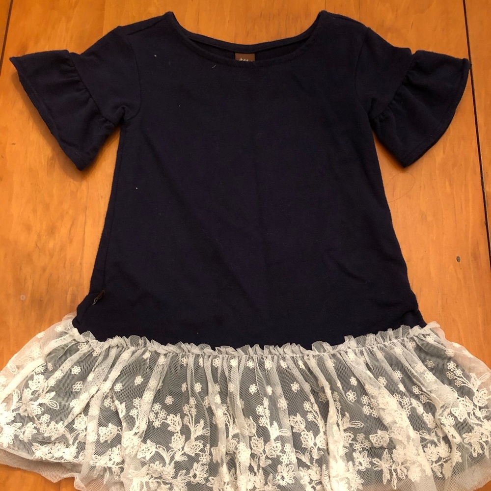 Dress with lace bottom